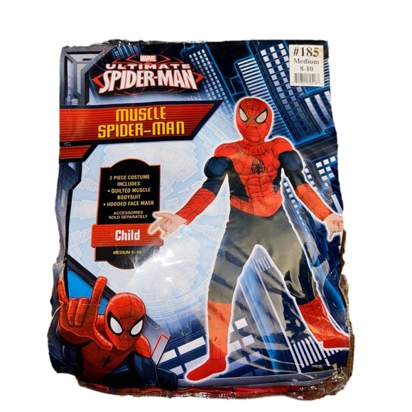 Marvel Kids 🦸 Superhero, Spider-Man padded Bodysuit / costume with gloves - Picture 1 of 8
